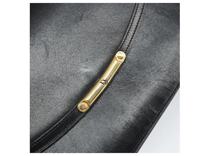 Christian Dior Shoulder Bag Leather Black Gold - vista 17