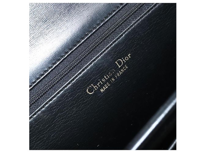 Christian Dior Shoulder Bag Leather Black Gold - vista 18