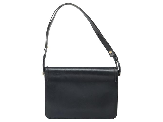 Christian Dior Shoulder Bag Leather Black Gold - vista 2