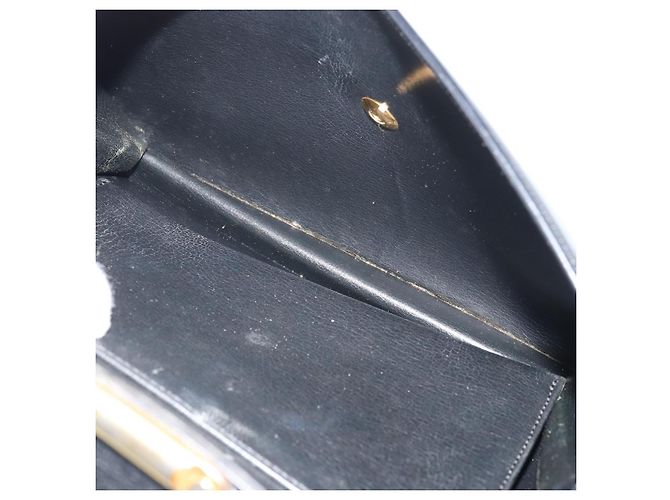Christian Dior Shoulder Bag Leather Black Gold - vista 23