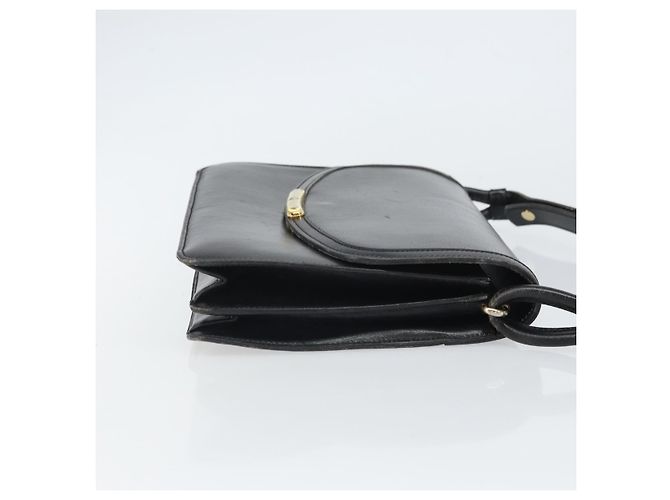 Christian Dior Shoulder Bag Leather Black Gold - vista 3