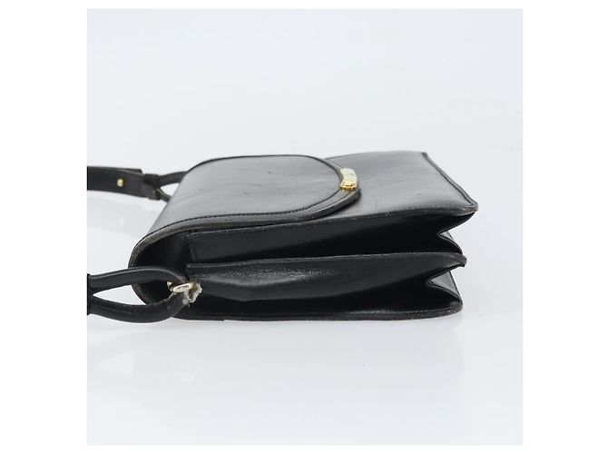 Christian Dior Shoulder Bag Leather Black Gold - vista 4