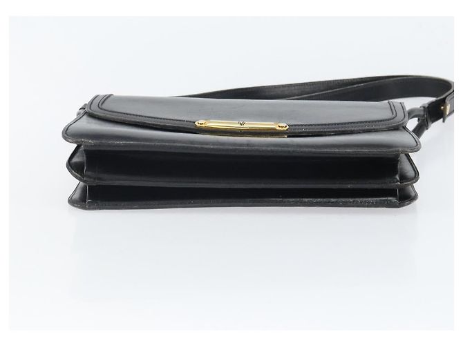 Christian Dior Shoulder Bag Leather Black Gold - vista 5