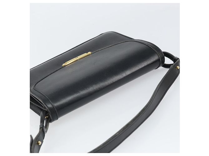 Christian Dior Shoulder Bag Leather Black Gold - vista 6