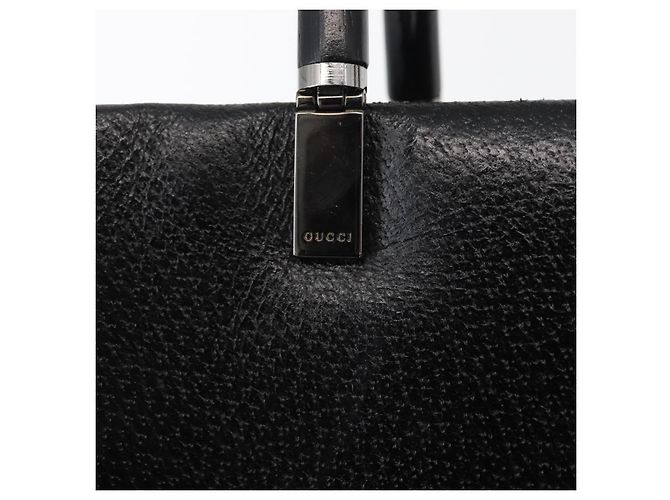 GUCCI Bamboo Hand Bag Leather Black Silver 002 0260 - vista 17