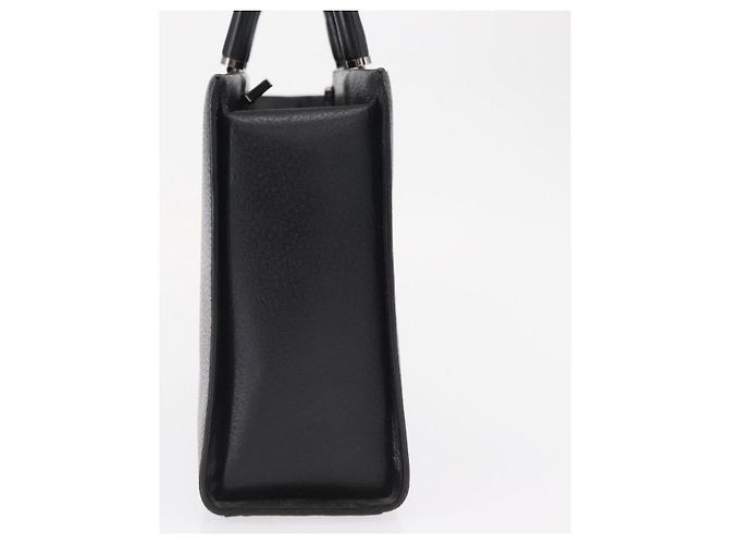 GUCCI Bamboo Hand Bag Leather Black Silver 002 0260 - vista 3