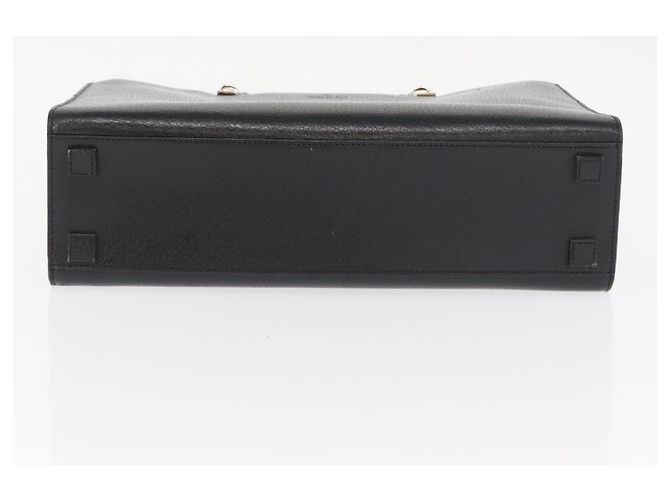 GUCCI Bamboo Hand Bag Leather Black Silver 002 0260 - vista 5