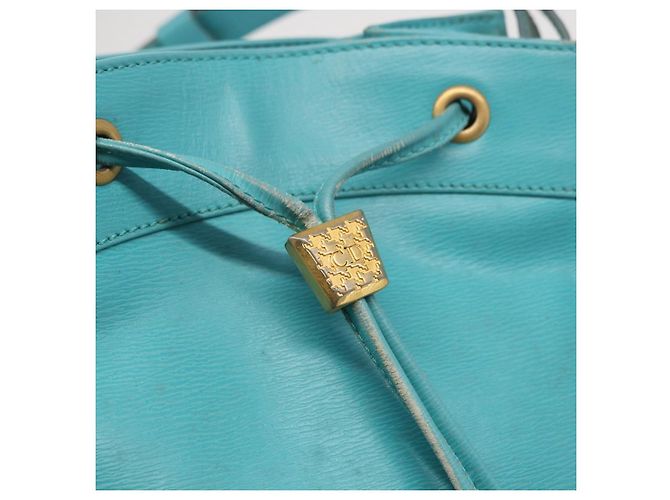 Christian Dior Shoulder Bag Leather Light Blue - vista 10