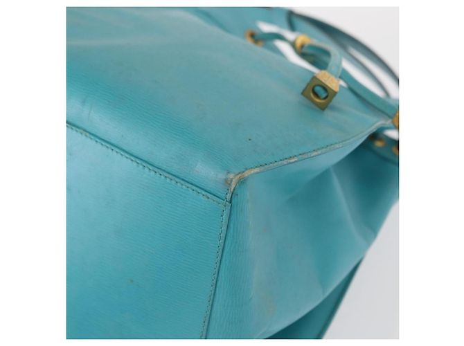Christian Dior Shoulder Bag Leather Light Blue - vista 14