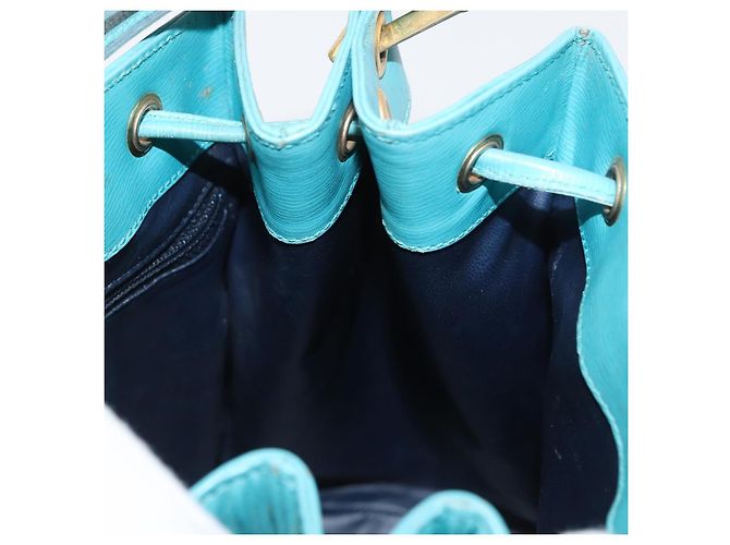 Christian Dior Shoulder Bag Leather Light Blue - vista 18