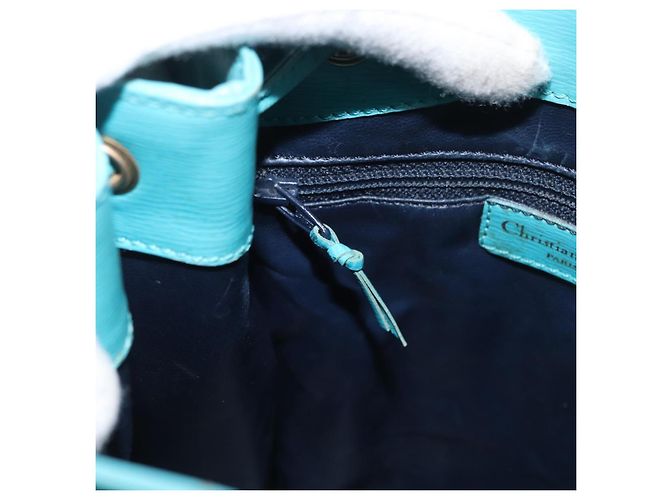Christian Dior Shoulder Bag Leather Light Blue - vista 20