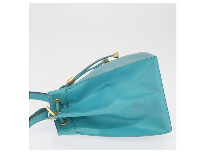 Christian Dior Shoulder Bag Leather Light Blue - vista 4