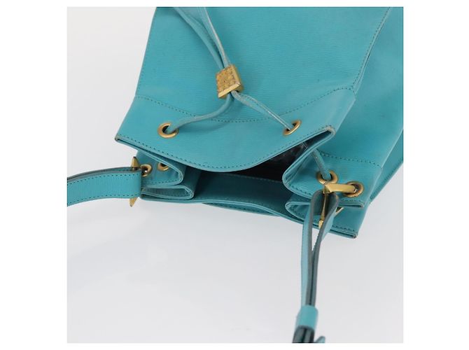 Christian Dior Shoulder Bag Leather Light Blue - vista 6