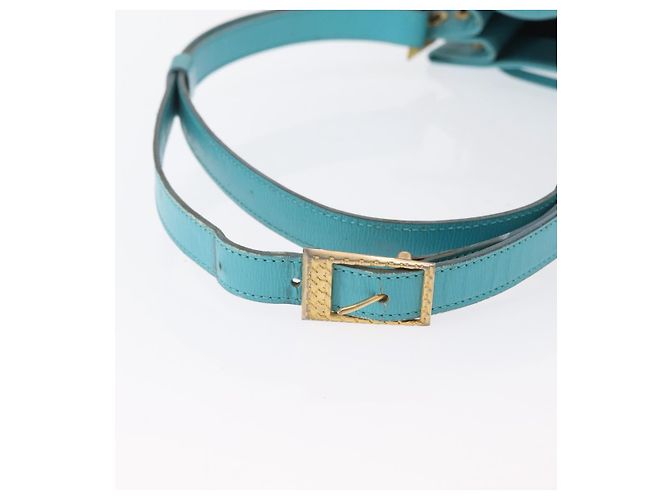 Christian Dior Shoulder Bag Leather Light Blue - vista 7