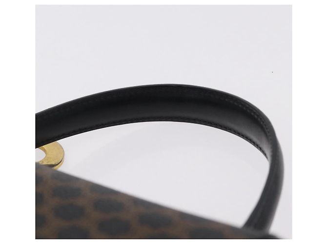 Céline CELINE Macadam Canvas Handtasche PVC Schwarz Goldfarben - Ansicht 14
