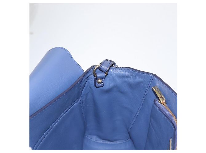 Salvatore Ferragamo Gancini Shoulder Bag Leather Navy Gold - vista 19