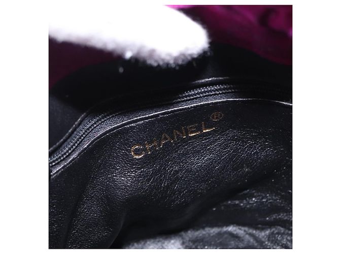 CHANEL Matelasse Chain Shoulder Bag Suede Purple Gold CC - vista 17