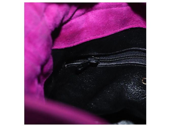 CHANEL Matelasse Chain Shoulder Bag Suede Purple Gold CC - vista 20