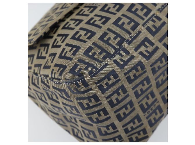 FENDI Zucchino Canvas Mamma Baguette Shoulder Bag Navy Silver - vista 15