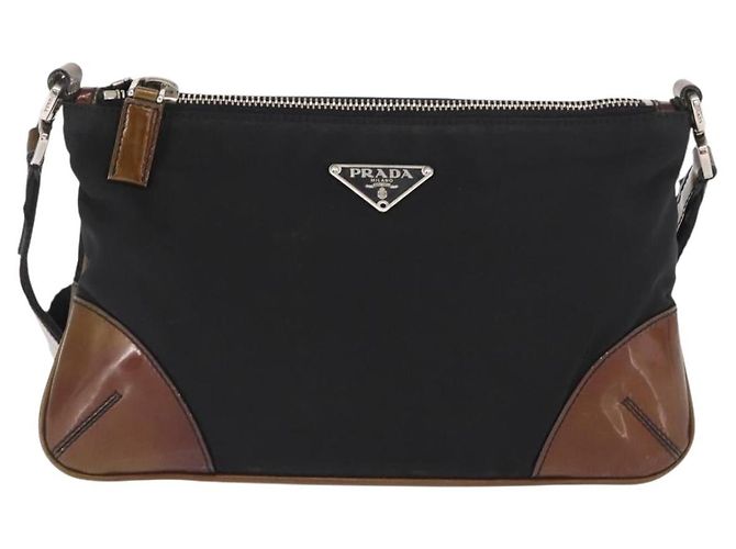 PRADA Bolso de Hombro Nylon Black Silver - vista 13