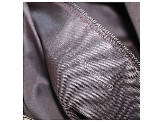 FENDI Zucchino Canvas Mamma Baguette Shoulder Bag Brown - vista 12