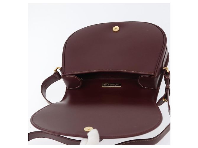 CARTIER Must Line Shoulder Bag Leather Bordeaux Gold - vista 10