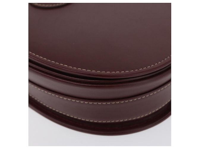 CARTIER Must Line Shoulder Bag Leather Bordeaux Gold - vista 14