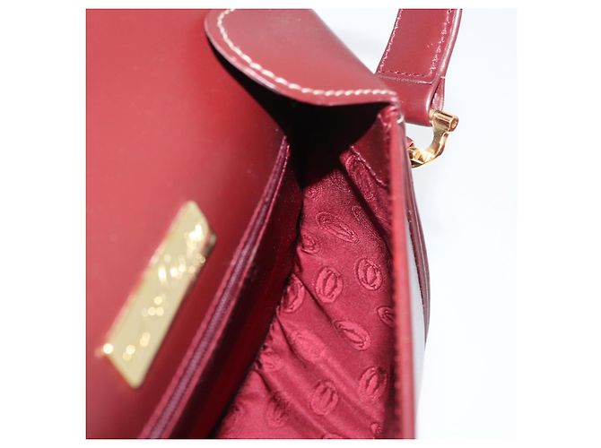 CARTIER Must Line Shoulder Bag Leather Bordeaux Gold - vista 18