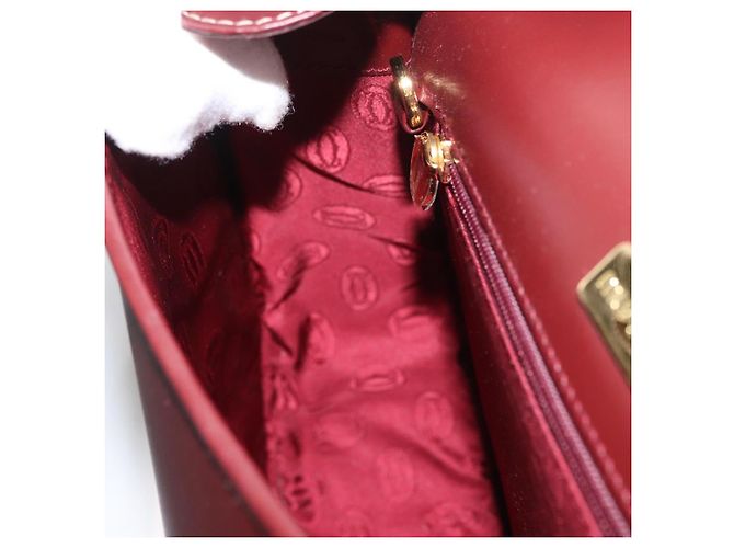 CARTIER Must Line Shoulder Bag Leather Bordeaux Gold - vista 19