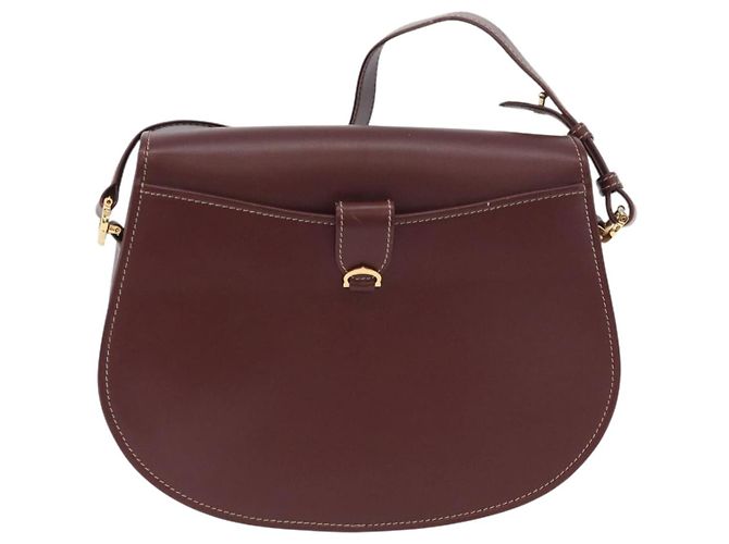 CARTIER Must Line Shoulder Bag Leather Bordeaux Gold - vista 2