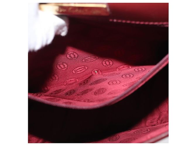CARTIER Must Line Shoulder Bag Leather Bordeaux Gold - vista 21