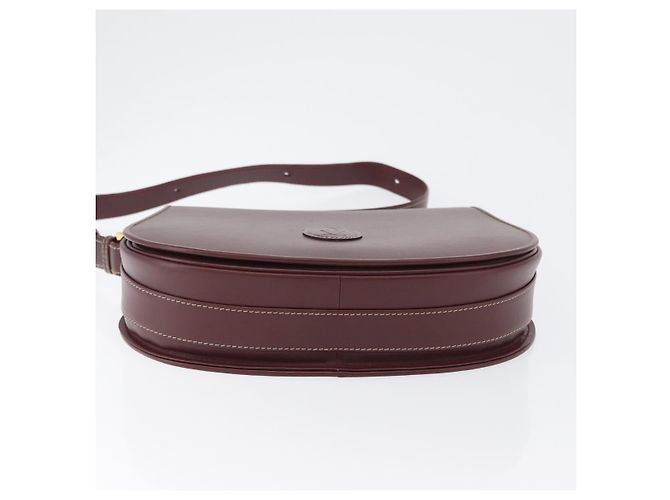 CARTIER Must Line Shoulder Bag Leather Bordeaux Gold - vista 5