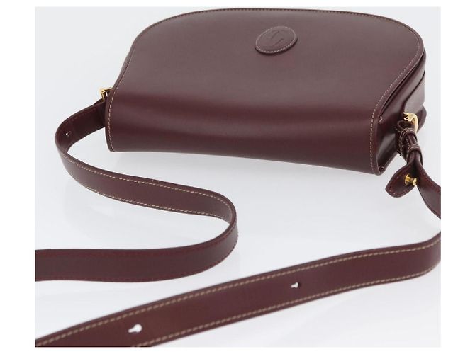CARTIER Must Line Shoulder Bag Leather Bordeaux Gold - vista 6