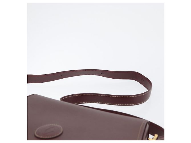 CARTIER Must Line Shoulder Bag Leather Bordeaux Gold - vista 8