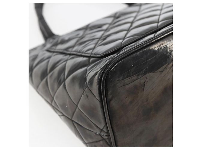 CHANEL Standard Tote Bag Patent leather Black CC - vista 18