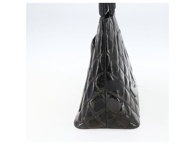 CHANEL Standard Tote Bag Patent leather Black CC - vista 3