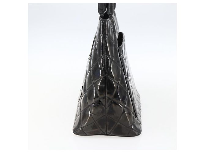 CHANEL Standard Tote Bag Patent leather Black CC - vista 4