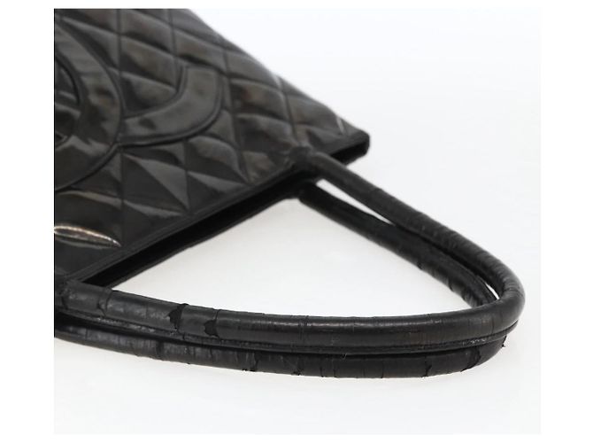 CHANEL Standard Tote Bag Patent leather Black CC - vista 7