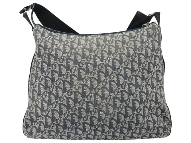 Christian Dior Trotter Canvas Shoulder Bag Navy Silver - vista 2