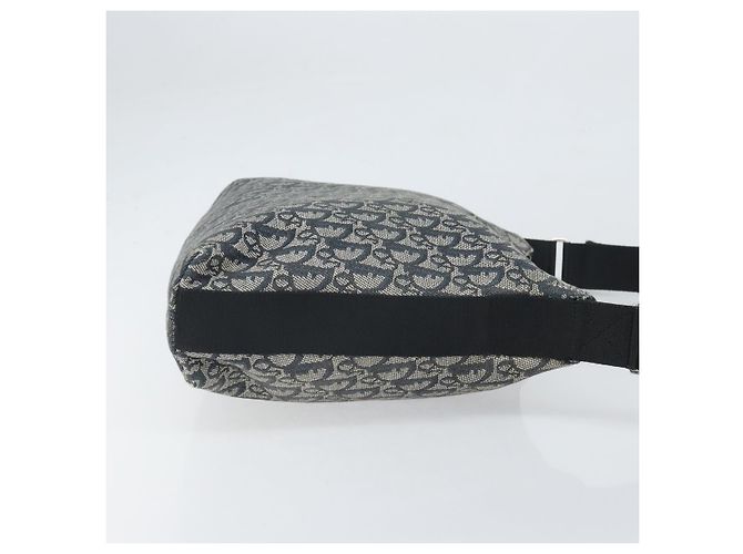 Christian Dior Trotter Canvas Shoulder Bag Navy Silver - vista 3