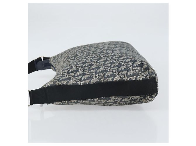Christian Dior Trotter Canvas Shoulder Bag Navy Silver - vista 4