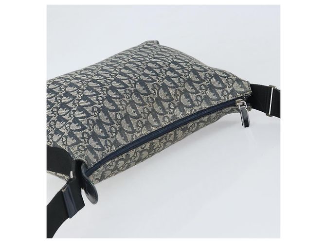 Christian Dior Trotter Canvas Shoulder Bag Navy Silver - vista 6