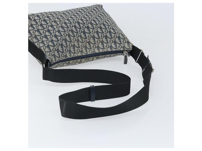 Christian Dior Trotter Canvas Shoulder Bag Navy Silver - vista 7