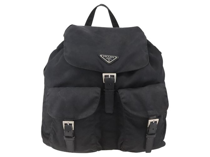 PRADA Mochila Nylon Silver Black - vista 13