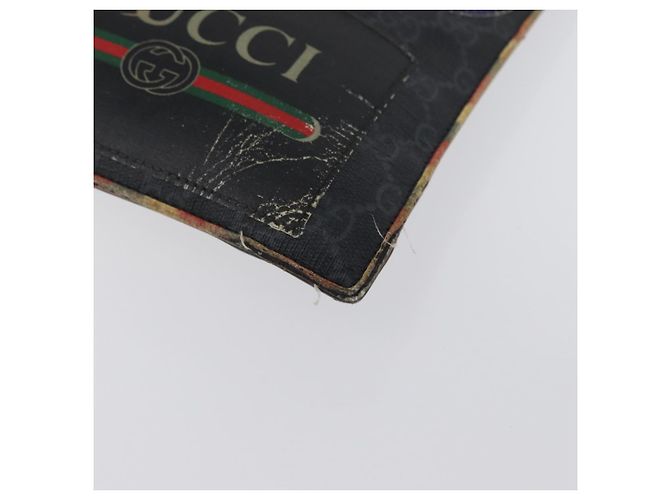 GUCCI GG Supreme night courier Clutch Bag Black Silver 496346 - vista 14