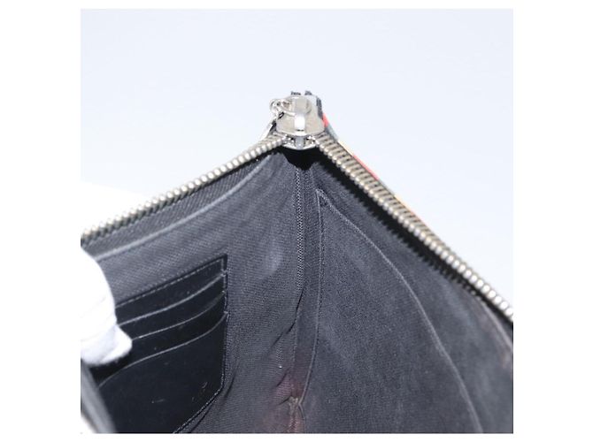 GUCCI GG Supreme night courier Clutch Bag Black Silver 496346 - vista 18