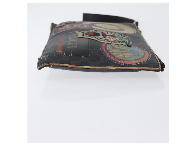 GUCCI GG Supreme night courier Clutch Bag Black Silver 496346 - vista 3