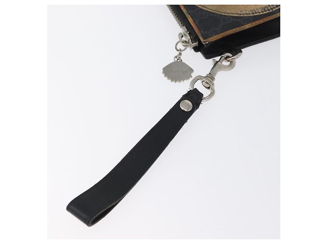 GUCCI GG Supreme night courier Clutch Bag Black Silver 496346 - vista 6