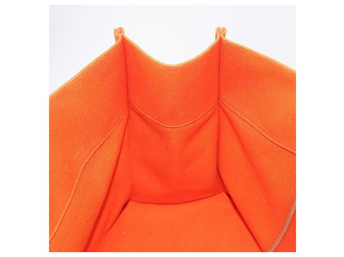 Hermès HERMES Etriviere Elan Schultertasche Canvas Orange Silver - Ansicht 19