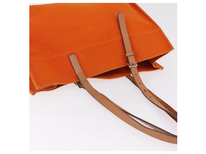 Hermès HERMES Etriviere Elan Schultertasche Canvas Orange Silver - Ansicht 6